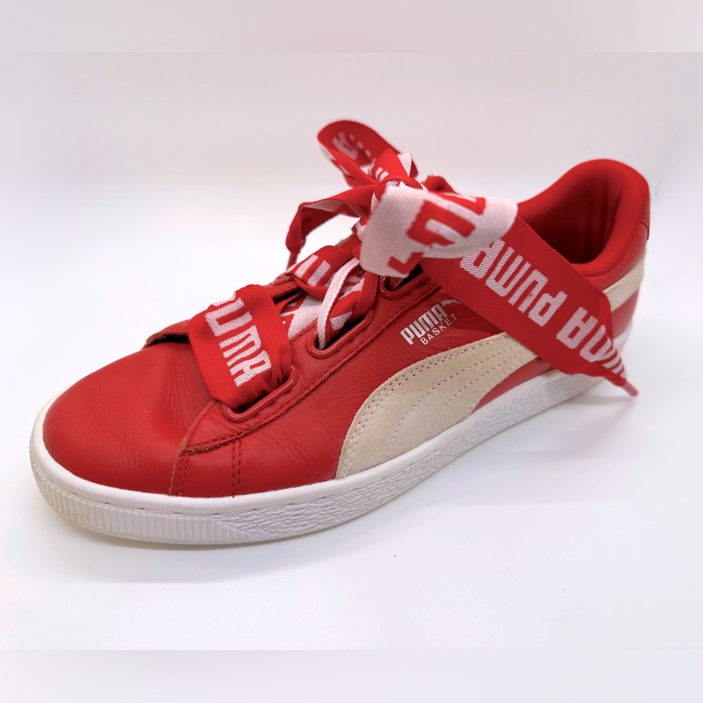 Basket Heart Red & Cream Sneakers